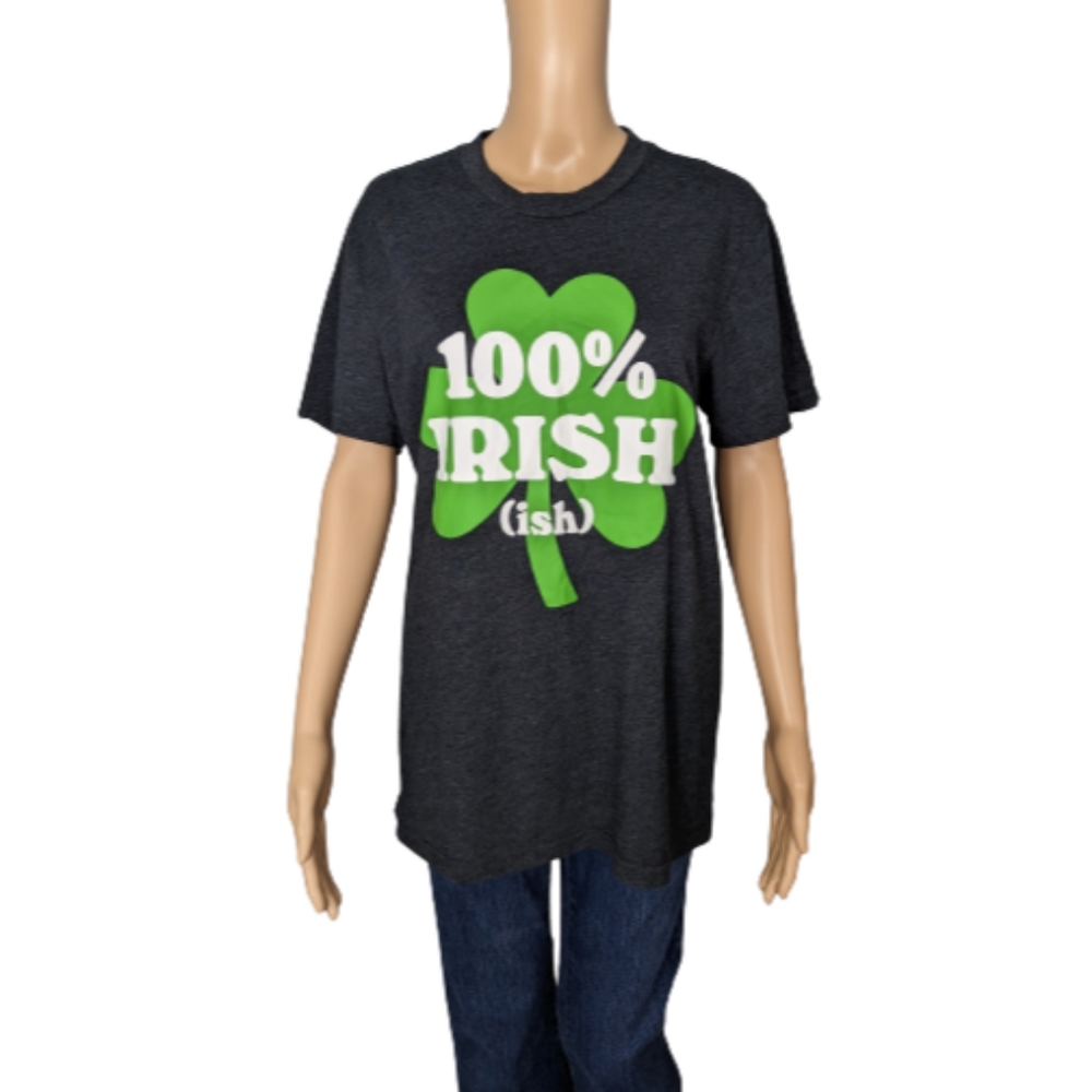 Well Worn 100% Irish (Ish) St. Patrick's Day Graphic T-Shirt L
